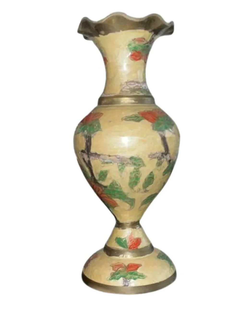 Vintage Handmade Brass Vase 9